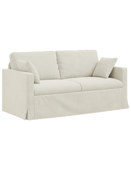 Divano 2 pcs Crema 158 x 78 x 80 cm Velluto