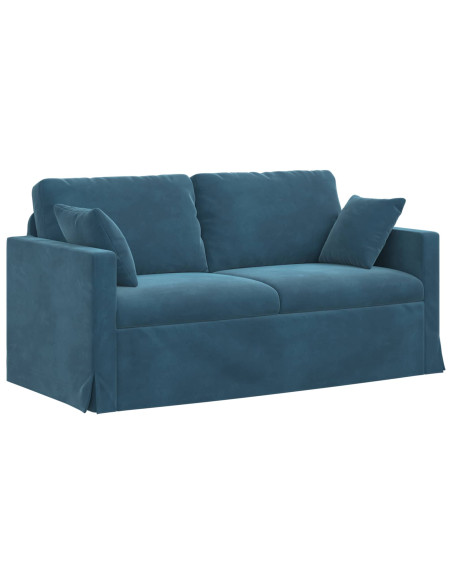 Divano 2 pcs Blu 158 x 78 x 80 cm Velluto
