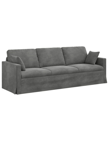 Divano 2 pcs Grigio scuro 228 x 78 x 80 cm Velluto
