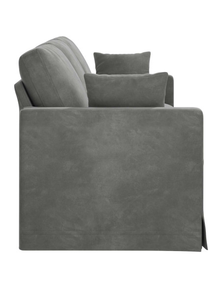 Divano Grigio scuro 228 x 78 x 80 cm Velluto