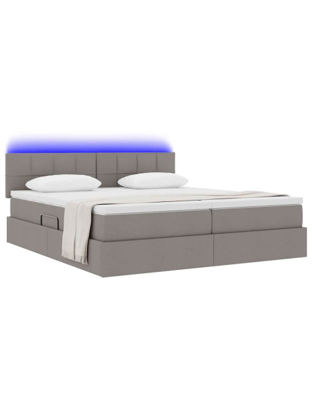 Letto con luci a strisce a LED Talpa 180 x 200 cm Tessuto