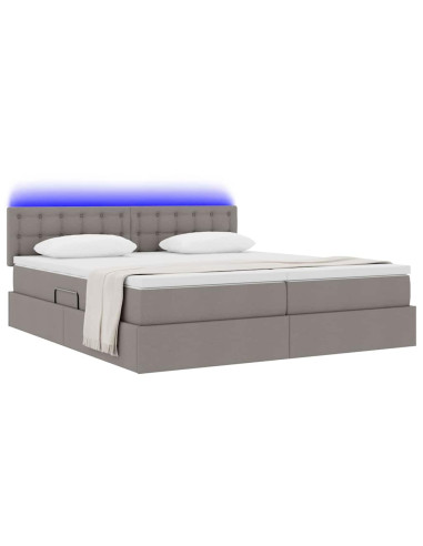 Letto con luci a strisce a LED Talpa 180 x 200 cm Tessuto