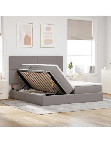 Letto con luci a strisce a LED Talpa 180 x 200 cm Tessuto