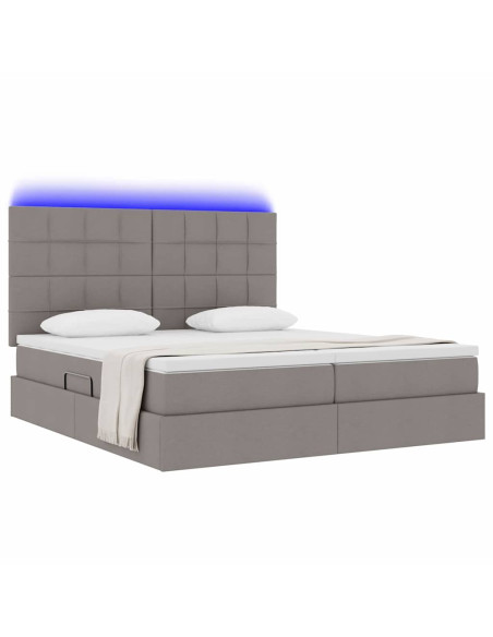 Letto con luci a strisce a LED Talpa 180 x 200 cm Tessuto