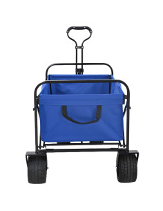 Carrello a Mano Pieghevole Blu 89 x 63 x 96 cm 2