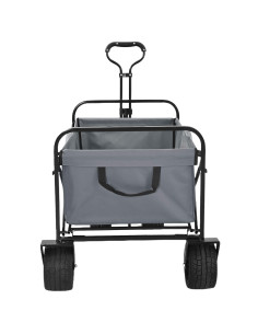 Carrello a Mano Pieghevole Grigio 89 x 63 x 96 cm 2