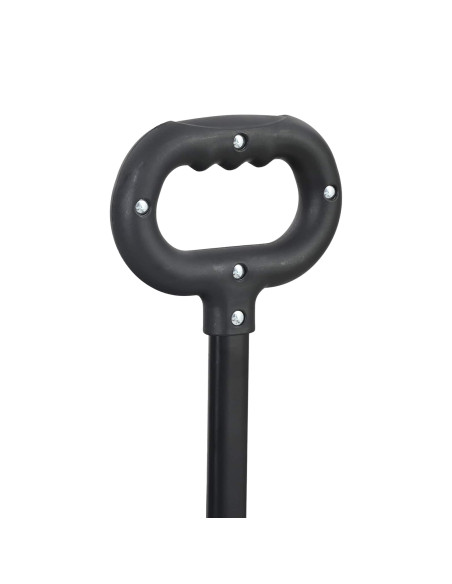 Carrello a Mano Pieghevole Nero 105 x 56.5 x 116 cm