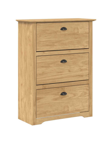 Scarpiera BODO Marrone miele 80 x 35 x 118 cm Legno multistrato