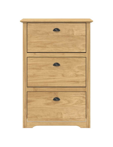 Scarpiera BODO Marrone miele 80 x 35 x 118 cm Legno multistrato