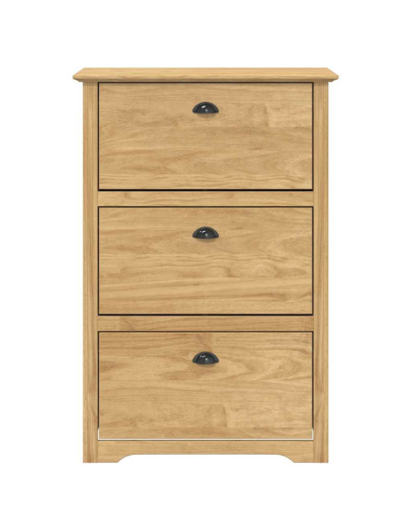 Scarpiera BODO Marrone miele 80 x 35 x 118 cm Legno multistrato