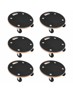 Carrello di Trasporto 6 pcs Grigio Legno compensato 2