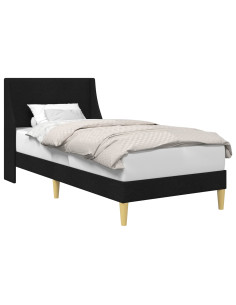 Struttura del letto con testiera Nero 90 x 200 cm Tessuto 2
