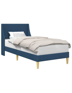 Struttura del letto con testiera Blu 90 x 200 cm Tessuto 2