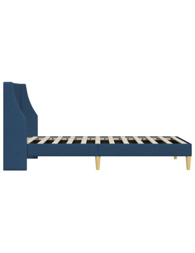 Struttura del letto con testiera Blu 90 x 200 cm Tessuto