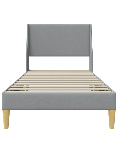 Struttura del letto Grigio chiaro 100 x 200 cm Tessuto