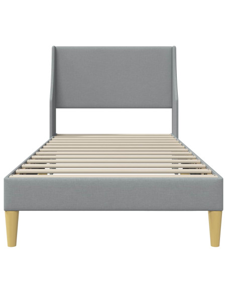 Struttura del letto Grigio chiaro 100 x 200 cm Tessuto