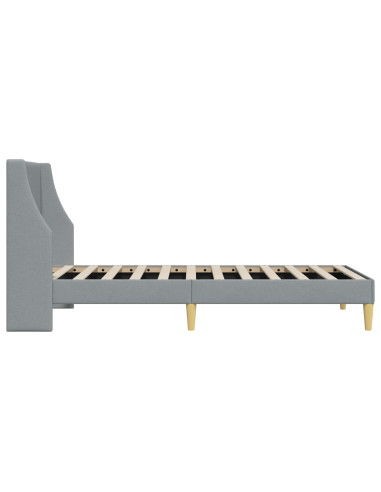 Struttura del letto Grigio chiaro 100 x 200 cm Tessuto