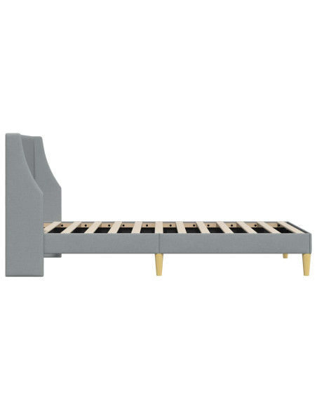 Struttura del letto Grigio chiaro 100 x 200 cm Tessuto