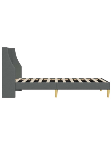 Struttura del letto Grigio scuro 100 x 200 cm Tessuto