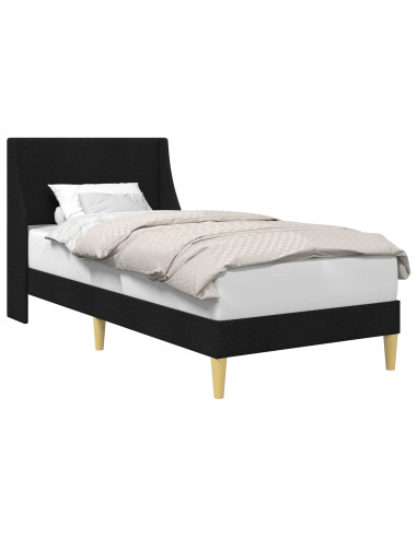 Struttura del letto con testiera Nero 100 x 200 cm Tessuto