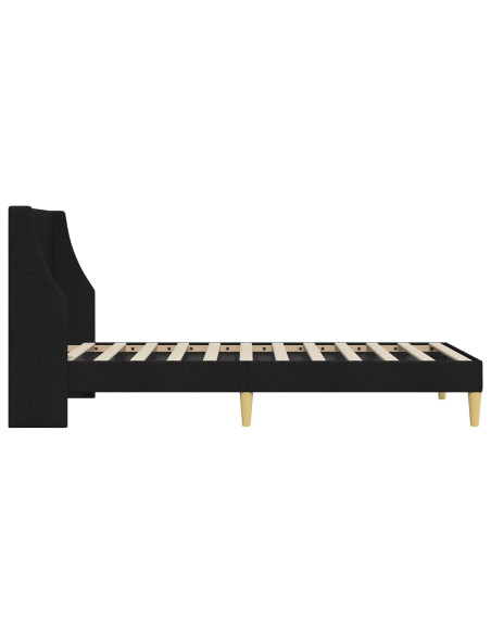 Struttura del letto con testiera Nero 100 x 200 cm Tessuto