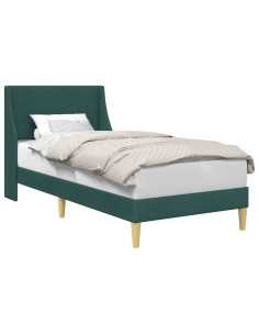 Struttura del letto Verde Scuro 100 x 200 cm Tessuto 2