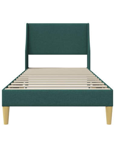 Struttura del letto Verde Scuro 100 x 200 cm Tessuto