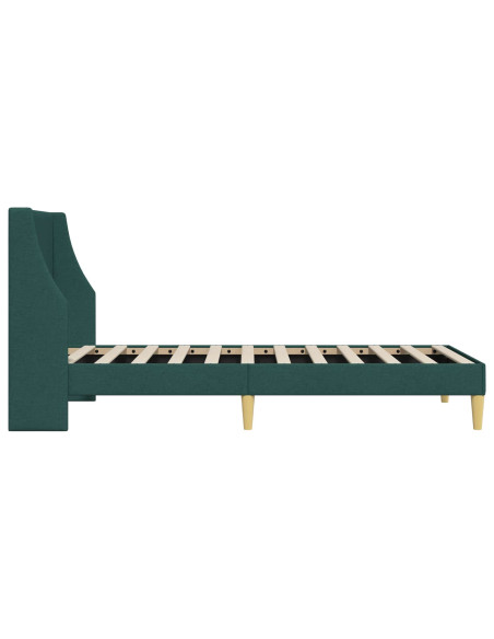 Struttura del letto Verde Scuro 100 x 200 cm Tessuto