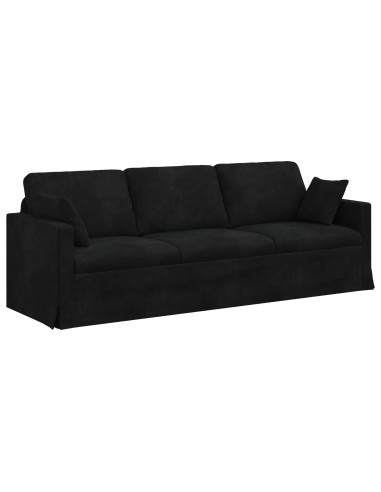 Divano 2 pcs Nero 228 x 78 x 80 cm Velluto