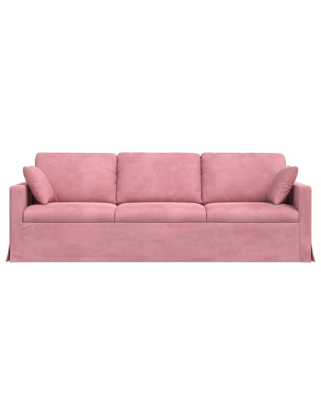 Divano Rosa 228 x 78 x 80 cm Velluto