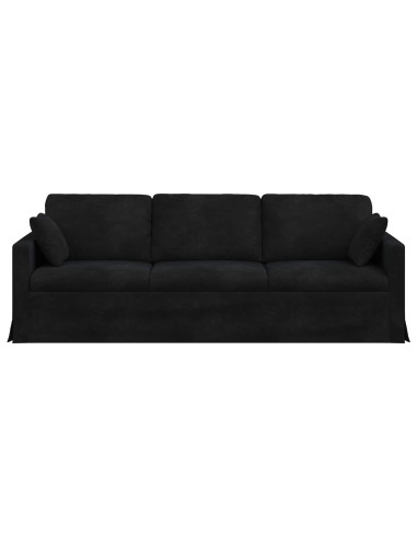 Divano Nero 228 x 78 x 80 cm Velluto