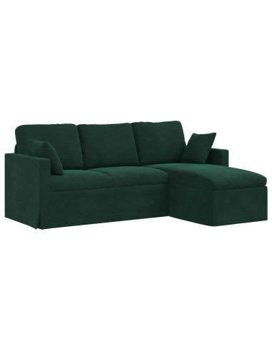 Divano Verde Scuro 198 x 134 x 80 cm Velluto