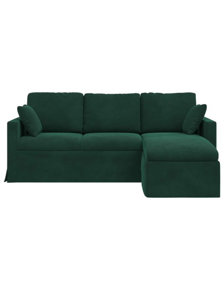 Divano Verde Scuro 198 x 134 x 80 cm Velluto