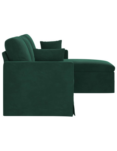 Divano Verde Scuro 198 x 134 x 80 cm Velluto