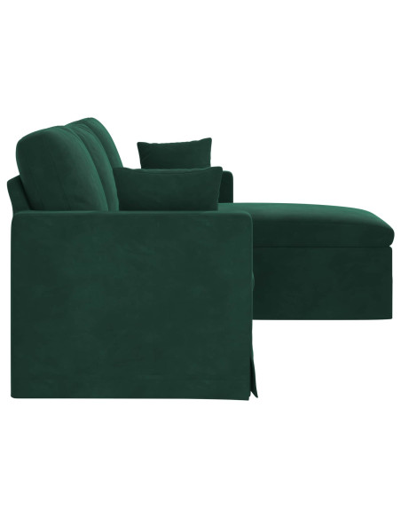 Divano Verde Scuro 198 x 134 x 80 cm Velluto