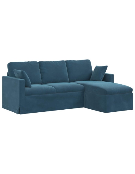 Divano Blu 198 x 134 x 80 cm Velluto