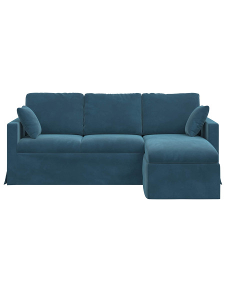 Divano Blu 198 x 134 x 80 cm Velluto