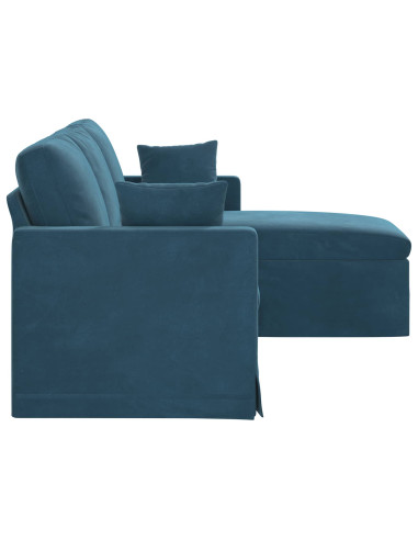 Divano Blu 198 x 134 x 80 cm Velluto