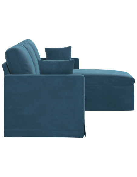 Divano Blu 198 x 134 x 80 cm Velluto