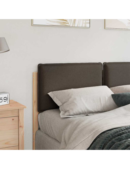 Testiera imbottita con testiera Grigio Naturale e Chiaro 150 cm