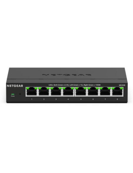 NETGEAR MS308 Non gestito 2.5G Ethernet (100/1000/2500) Nero
