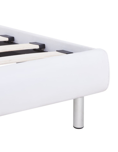 Giroletto senza Materasso Bianco in Similpelle 90x200 cm