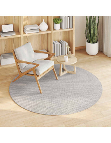 Tappeti per area HUARTE Crema e Grigio Ø 120 CM Poliestere