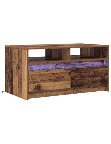 Tavolino da salotto con cassetto Legno vecchio 90 x 50 x 45 cm