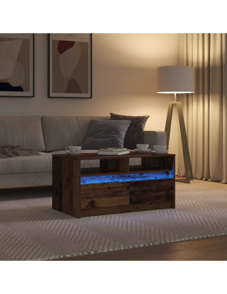 Tavolino da salotto con cassetto Legno vecchio 90 x 50 x 45 cm