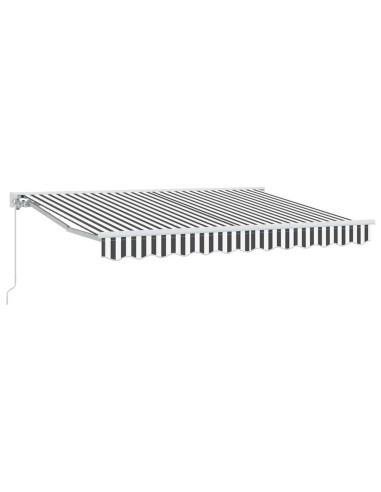 Tenda Retrattile Antracite e Bianco 300 x 200 cm
