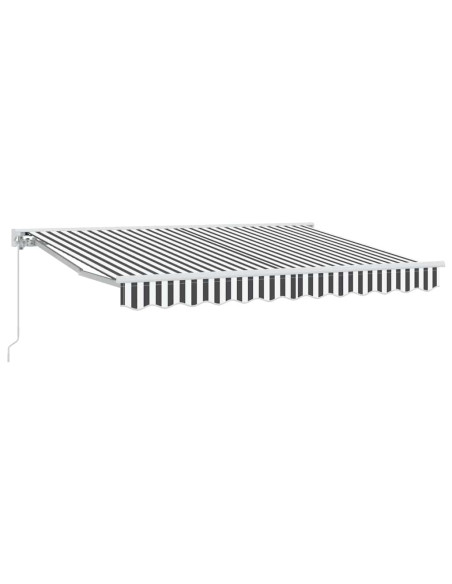 Tenda Retrattile Antracite e Bianco 300 x 200 cm