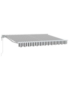Tenda Retrattile Antracite e Bianco 300 x 200 cm 2