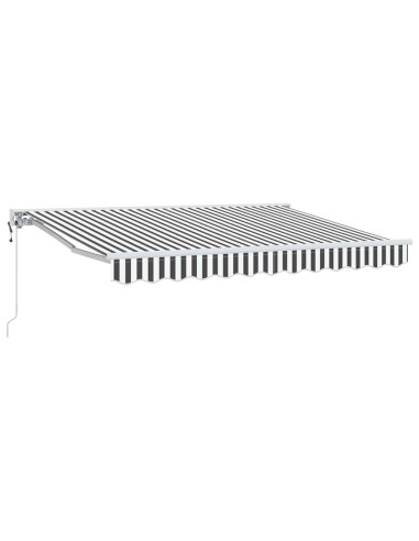 Tenda Retrattile Antracite e Bianco 300 x 200 cm