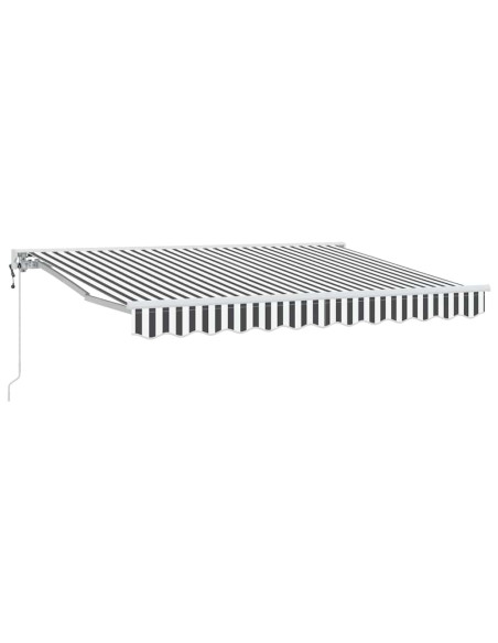 Tenda Retrattile Antracite e Bianco 300 x 200 cm
